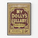 Vintagejuliste My Dolly's Lullaby - Retroseinän koriste