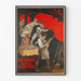 Vintaginen vastarintajuliste, jossa sotilaita ja siviilejä