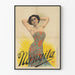 Vintage juliste Nangita naisesta kukkamekossa art deco