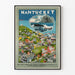 Vintage Nantucket Village ja Mer -juliste
