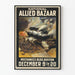 Vintage juliste National Allied Bazaar Bostonin sodasta