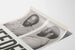 Vintage-porträtijuliste 'NEEDED' mustavalkoinen
