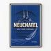 Vintagejuliste Neuchâtel - Golf, Ranta, Vuori Sveitsissä