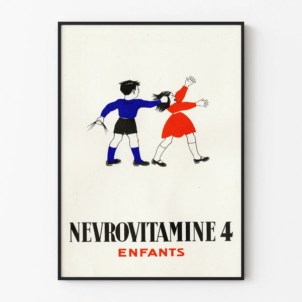 Vintagejuliste Nevrovitamiini 4 Lasta seinäkoriste