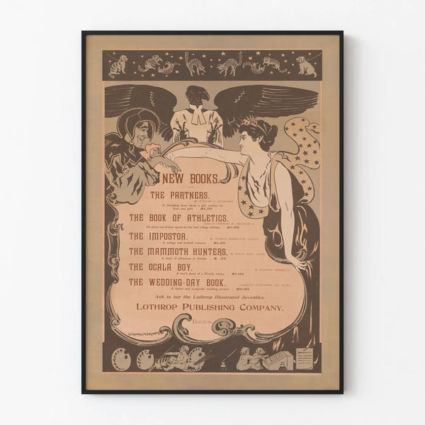 Vintage Juliste Uusi Kirjavalikoima Lothrop Publishing