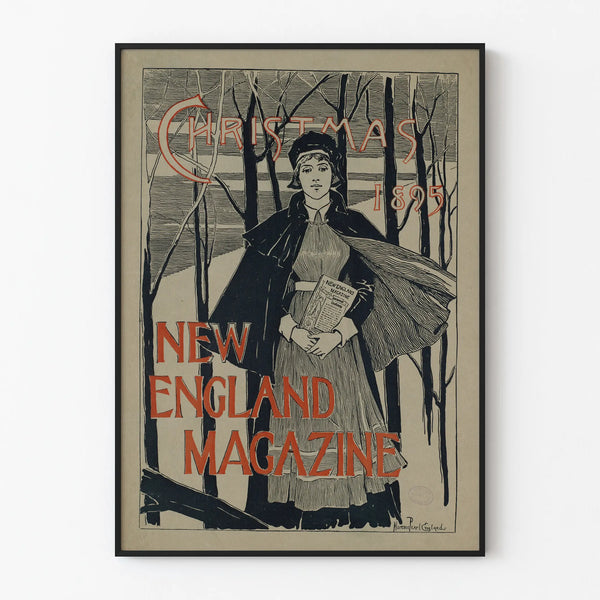 Vintage Juliste New England Magazine Joulu 1895