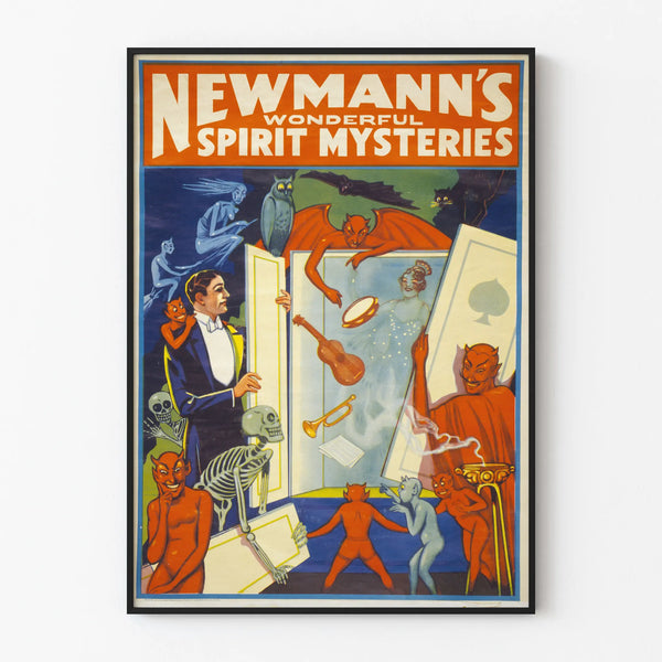 Vintage Juliste Newmannin Ihmeelliset Hengen Mysteerit