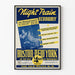 Vintage juliste yöjuna Boston–New York, taloudellinen