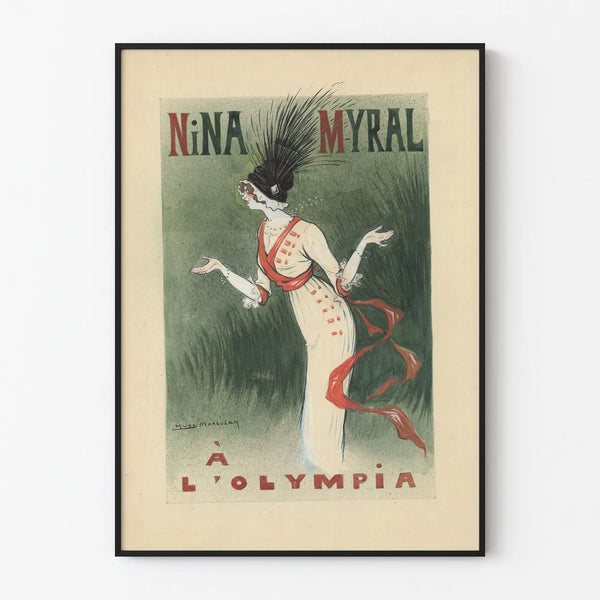 Vintage Nina Myral -juliste Olympia-teatterissa