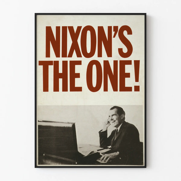 Vintage Nixon's The One -juliste retroseinän koristeeksi