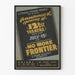 Vintage teatterijuliste No More Frontier - Retroseinäkoristelu