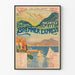 Vintage juliste Nord Sud Brenner Express - Seinän koristelu matkailuun