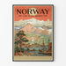 Vintagejuliste Norjasta – Yöttömän yön maa