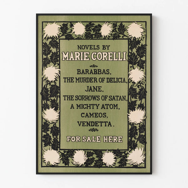 Vintage juliste Marie Corellin romaaneista seinäkoristeeksi