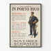 Koristejuliste vintage - Kampanja Puerto Ricossa - Marraskuu Scribner's