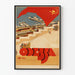 Vintage Odessa URSS juliste satamasta ja neuvostovlagasta
