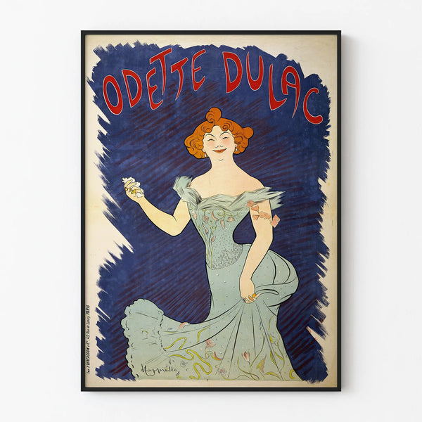 Vintage Juliste Odette Dulac - Tyylikäs retroseinäsisustus