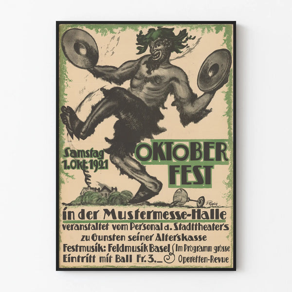 Vintage Oktoberfest 1921 - Aito seinäkoriste juliste