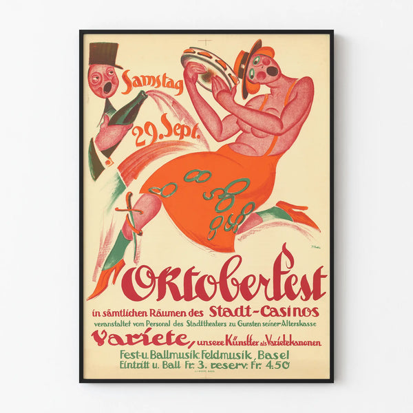 Vintage Oktoberfest juliste 29. syyskuuta - juhlava seinäkoriste