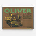 Vintage-juliste Oliver- kirjoituskone — kehystetty taideteos seinällä