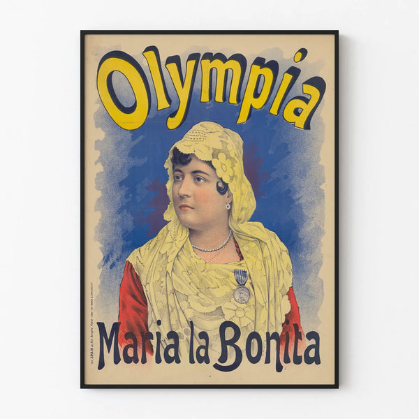 Vintage Olympia Maria la Bonita - Taiteellinen Seinän Koriste Juliste