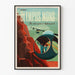 Retro Olympus Mons -järkäleen korkeimman huipun juliste
