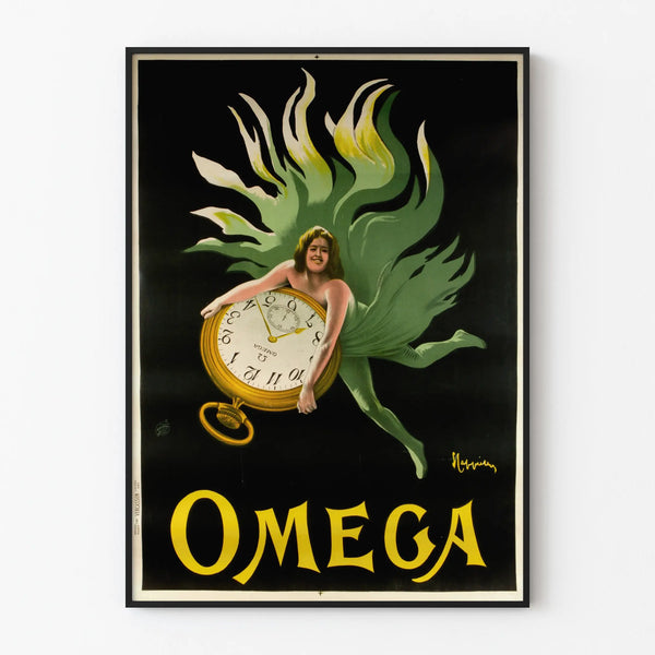 Vintage Omega taskukellojuliste seinäkoriste