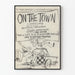 Vintagejuliste On the Town - Musikaalinen ja humoristinen seinäkoristelu