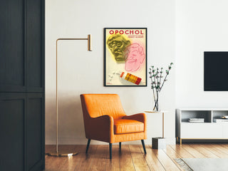 Vintage Opochol -juliste maksasairauksiin ja sappiteihin