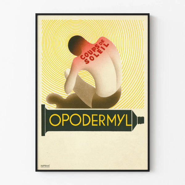 Vintage juliste seinäkoriste Opodermyl auringonpistos