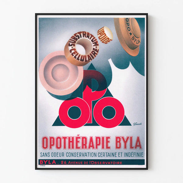 Vintage Juliste Opoterapia Byla - Ranskalainen Retroseinän Sisustus