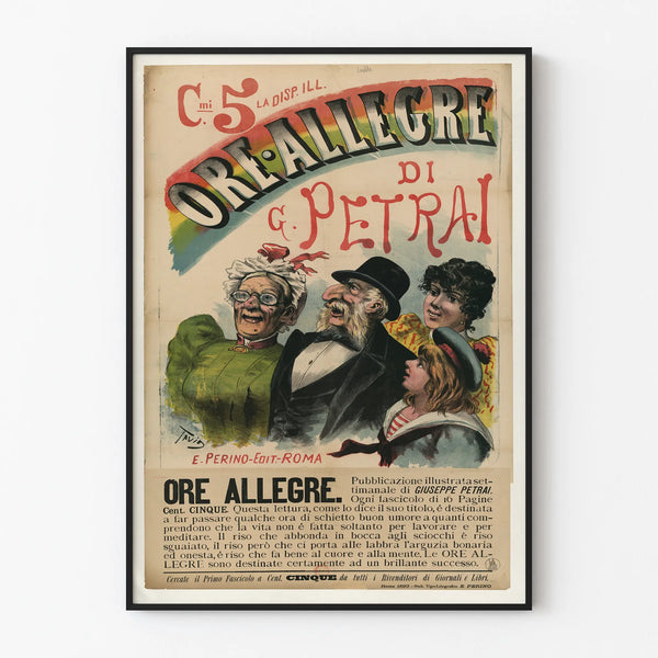 Vintagejuliste Ore Allegre G. Petraiilta