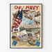 Vintage-merimaisema Yhdysvaltain laivastosta - Our Navy koristejuliste