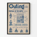 Vintage juliste ulkoilusta joulukuussa Pennsylvania-pähkinän kanssa