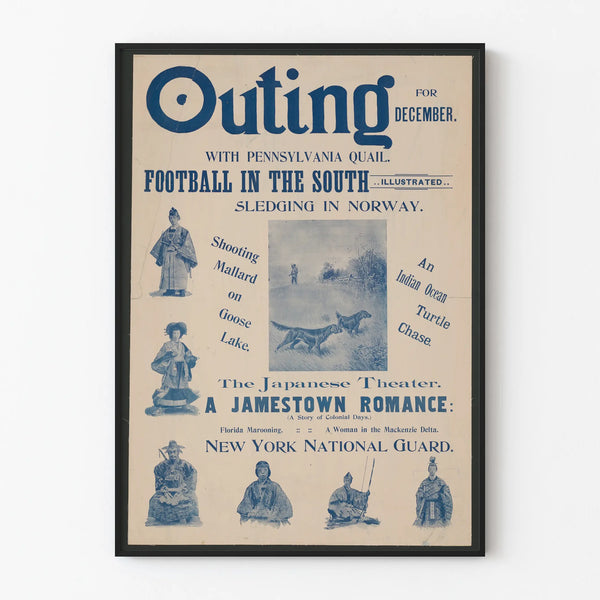 Vintage juliste ulkoilusta joulukuussa Pennsylvania-pähkinän kanssa