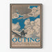 Vintage juliste Outing-lehden julisteesta Caspar Whitneyltä