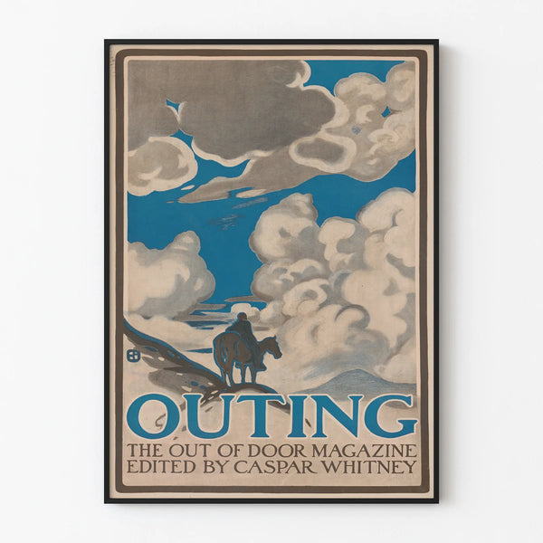 Vintage juliste Outing-lehden julisteesta Caspar Whitneyltä