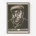 Pablo Neruda - Juliste muotokuvasta - Vintage-seinäkoristelu