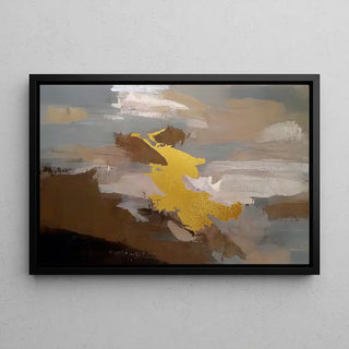 Tableau Abstrait – Nuée Dorée