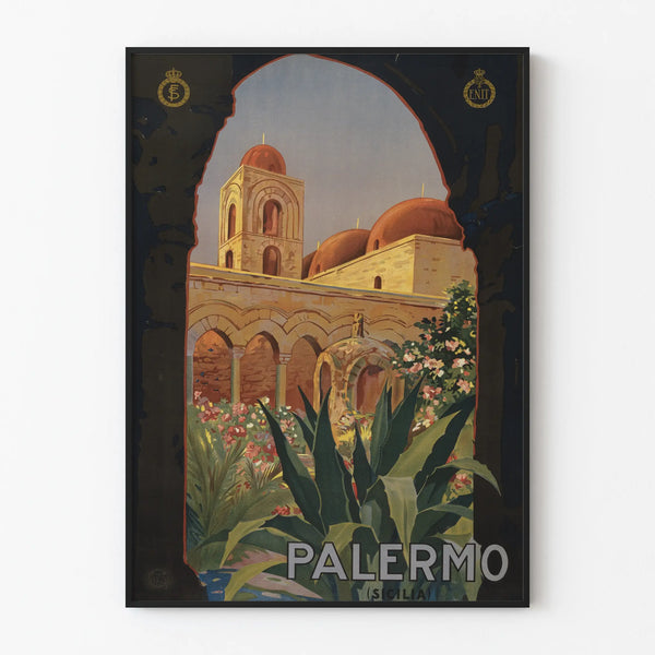 Vintage Palermo Sisilia - Italialainen seinäkoristejuliste