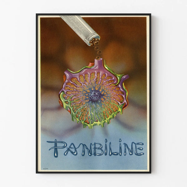 Vintage juliste Panbiline tieteellinen seinäkoriste