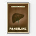 Vintage juliste Panbiline Maksasairaudet Sisätilojen koriste
