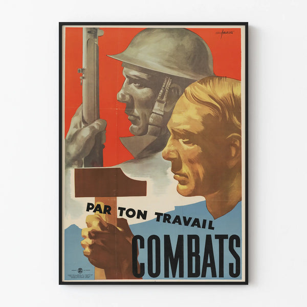 Vintage Juliste Par Ton Travail Combats - Sitoutunut seinäkoriste