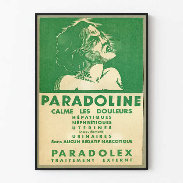 Vintage Paradoline - Juliste mainos sisäseinän sisustukseen retro