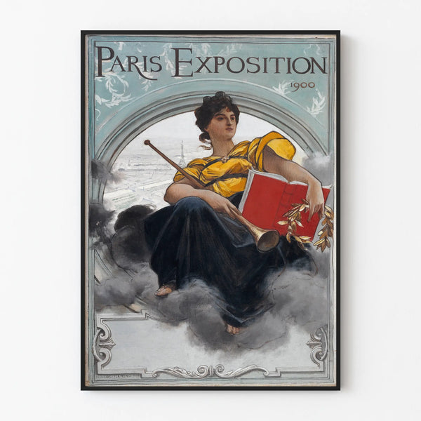 Vintage Pariisin näyttely 1900 juliste