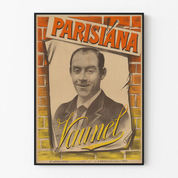 Vintage Juliste Parisiana Vaunel - Retroseinustaan sisustukseen