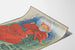 Vintagejuliste Pastilles Géraudel nainen punaisessa sateenvarjossa