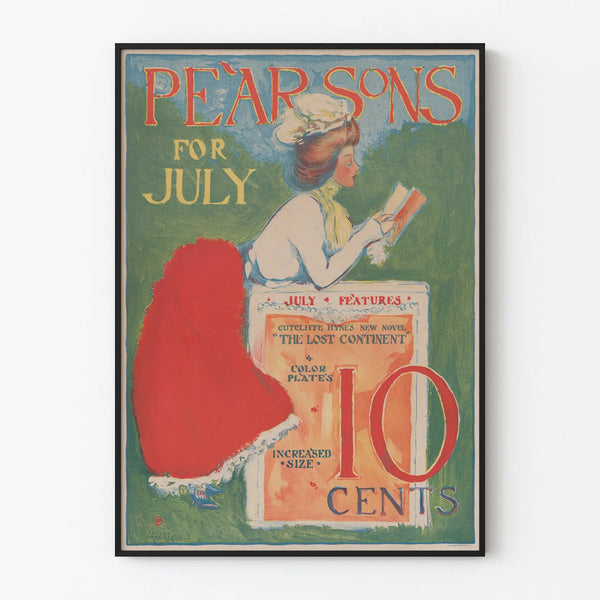Vintage Pearsons -juliste heinäkuun art déco -tyyliin