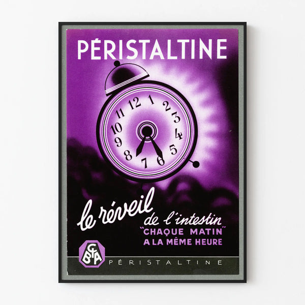 Vintage Péristaltine suolistouutispäiväjuliste seinäkoriste