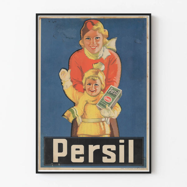 Vintage Persil lasten talvinen juliste seinäkoriste